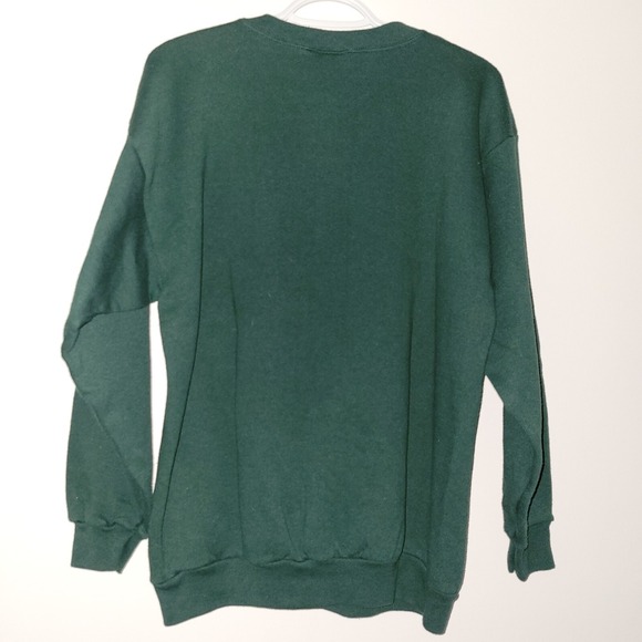 Vintage Cotton Grove Reindeer Christmas Sweatshirt Size Large Green - Picture 2 of 7